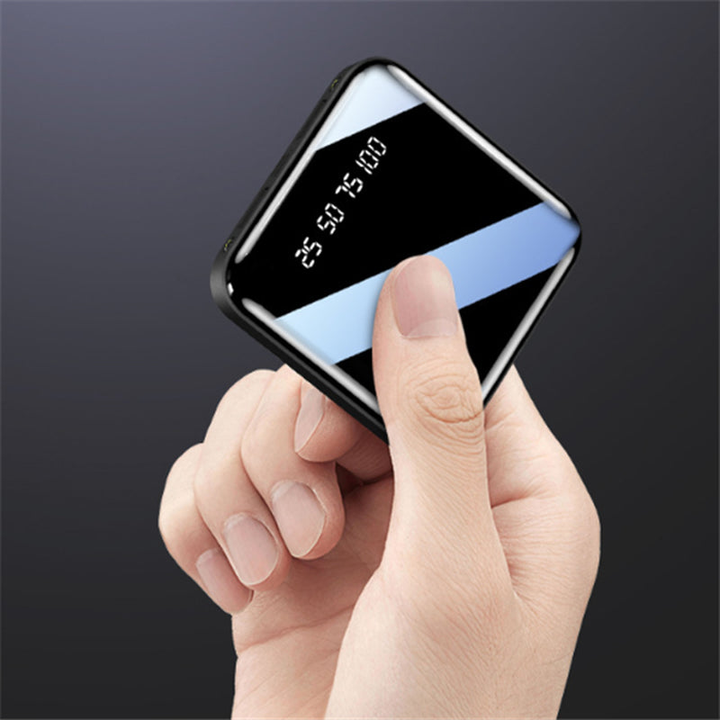 Mini Power Bank 20000 Mah Portable Mirror Digital Display Power Bank
