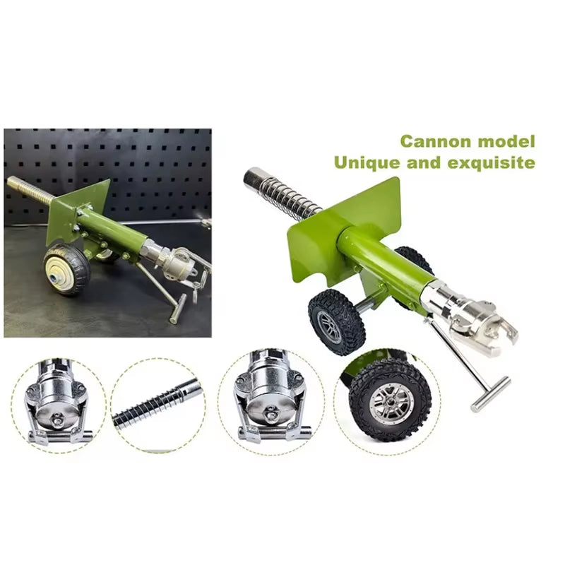 Artillery Model Decorative Realistic Heavy Duty Metal Alloy Mini Artillery Figurine Miniature Artillery Launcher Statue