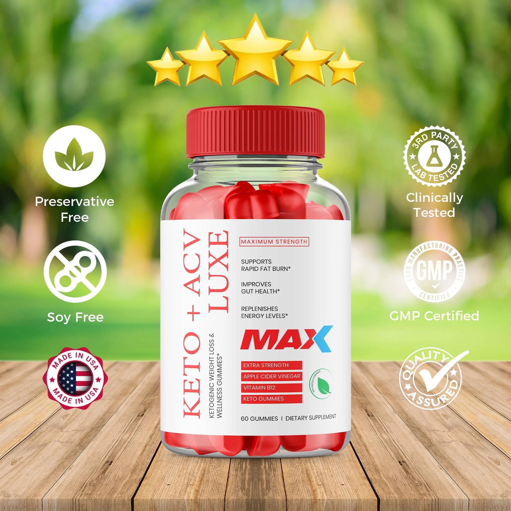 Keto Luxe Max Gummies - Keto ACV Luxe Max Gummies Luxe Max Keto ACV Gummies Keto ACV Luxe Max Gummy AVC (60 Gummies)