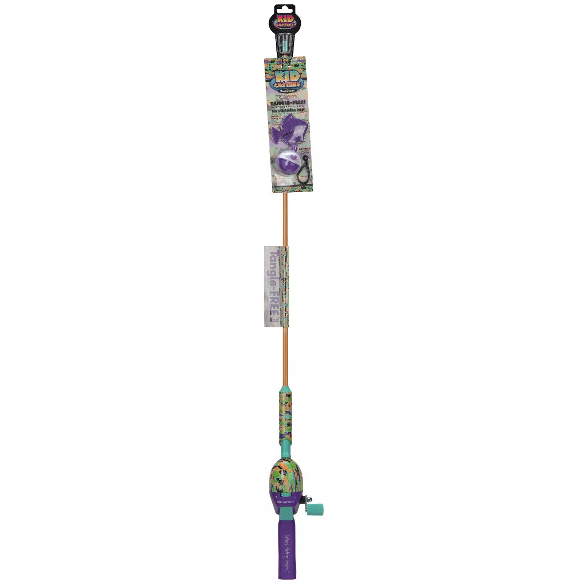 Kid Casters Fish Camo Tangle-Free Combo - Neon