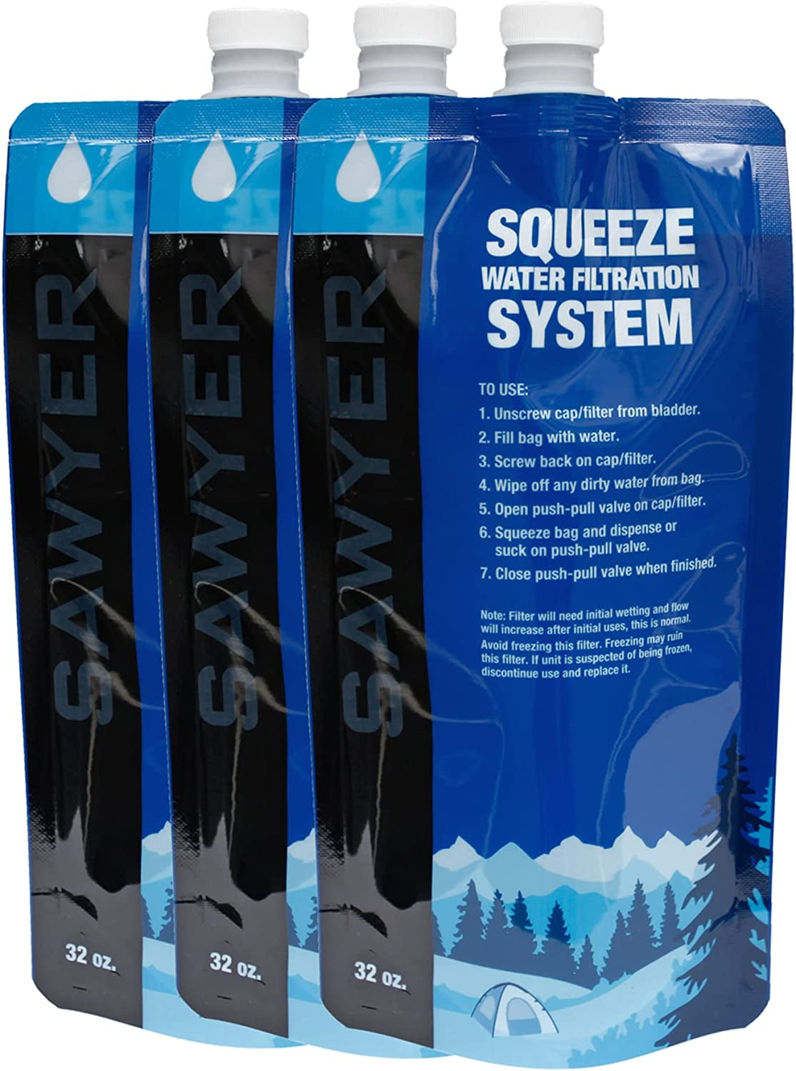Sawyer Products Squeezable Pouches for Squeeze Water Filtration System