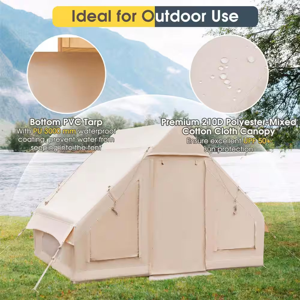 2-People to 6-People Cotton Inflatable Camping Tent