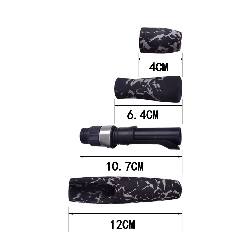 1Set Kit/Pack Rod Handle Split Grip EVA Material Camouflage Black Spinning Casting Reel Seat Rod Refit Combo Set Kit Parts