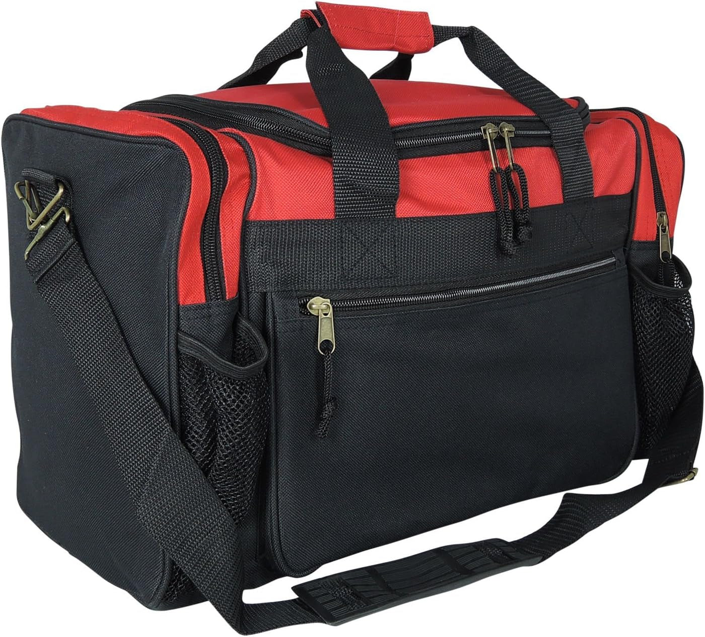 17" Carry on Travel Size Sport Luggage Gym Weekender Bag (Red)