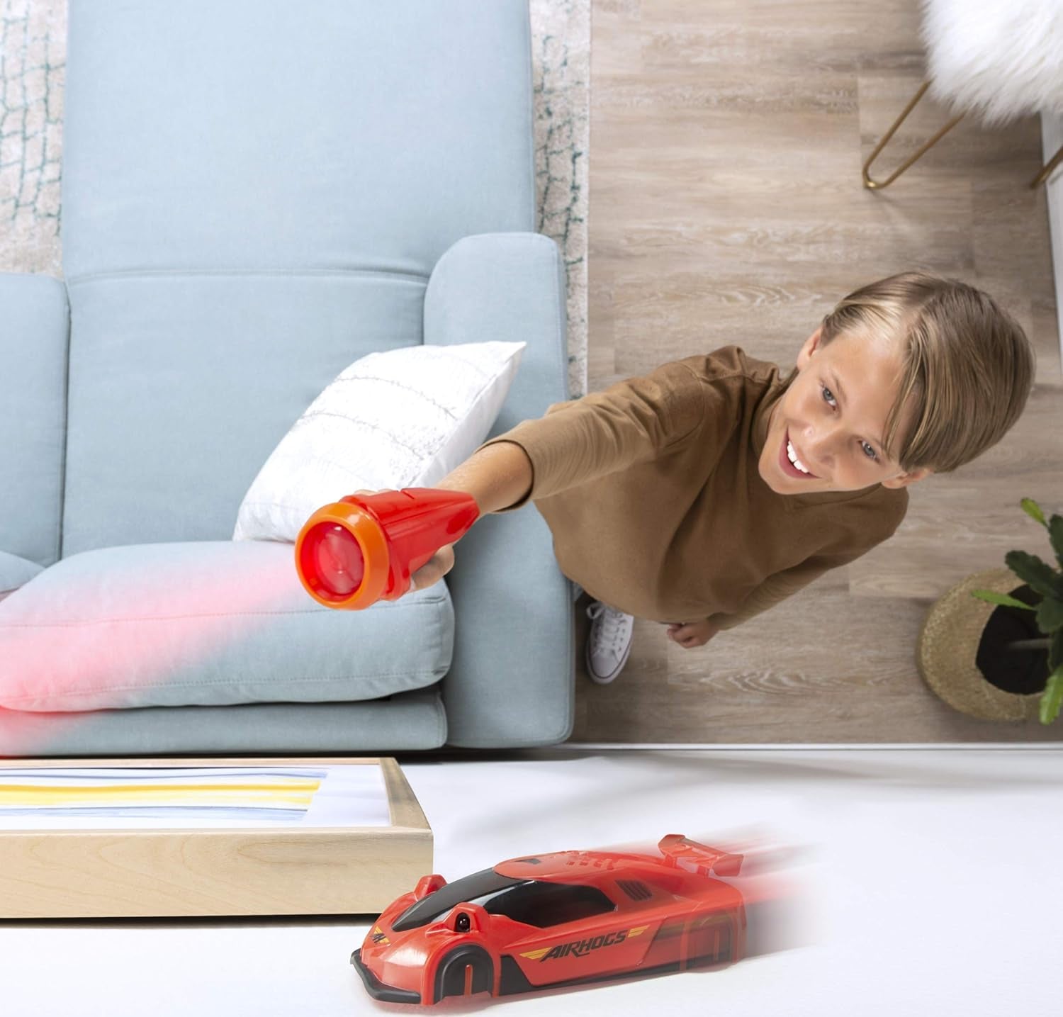 , Zero Gravity Laser, Laser-Guided Wall Racer, Wall Climbing Race Car, Red