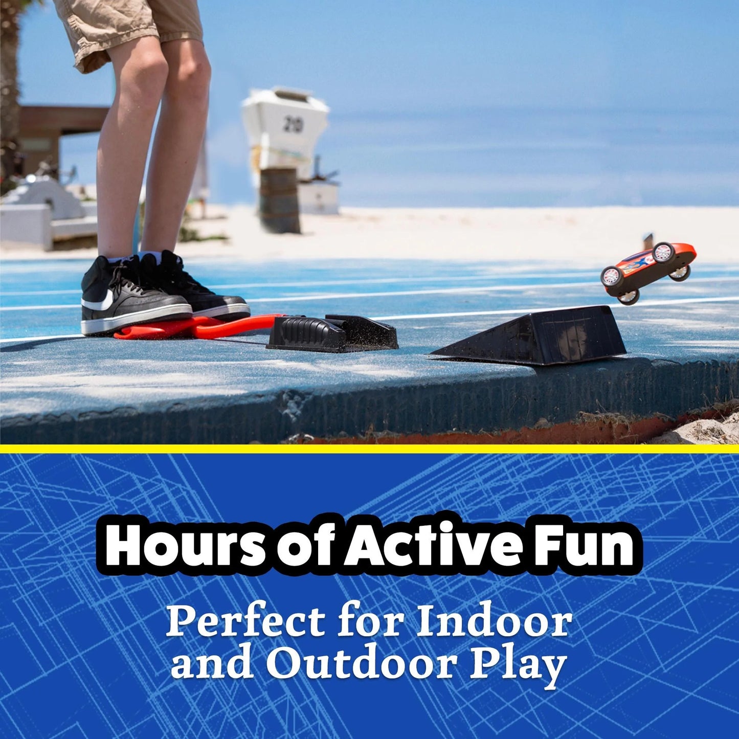 Stomp Racers Air Powered Cars by  - Includes 1 Race Car and Launcher, Fun Outdoor Toys for Boys and Girls Ages 5 and Up