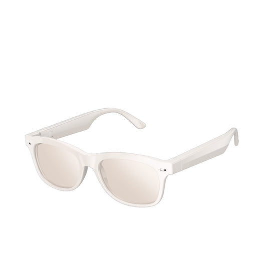 Weariq Bluetooth Smart Glasses – Beige Audio Sunglasses with Lightly Tinted Polarized Lenses, Open-Ear Speaker, 10-Hour Playtime, Hands-Free Calls & Music