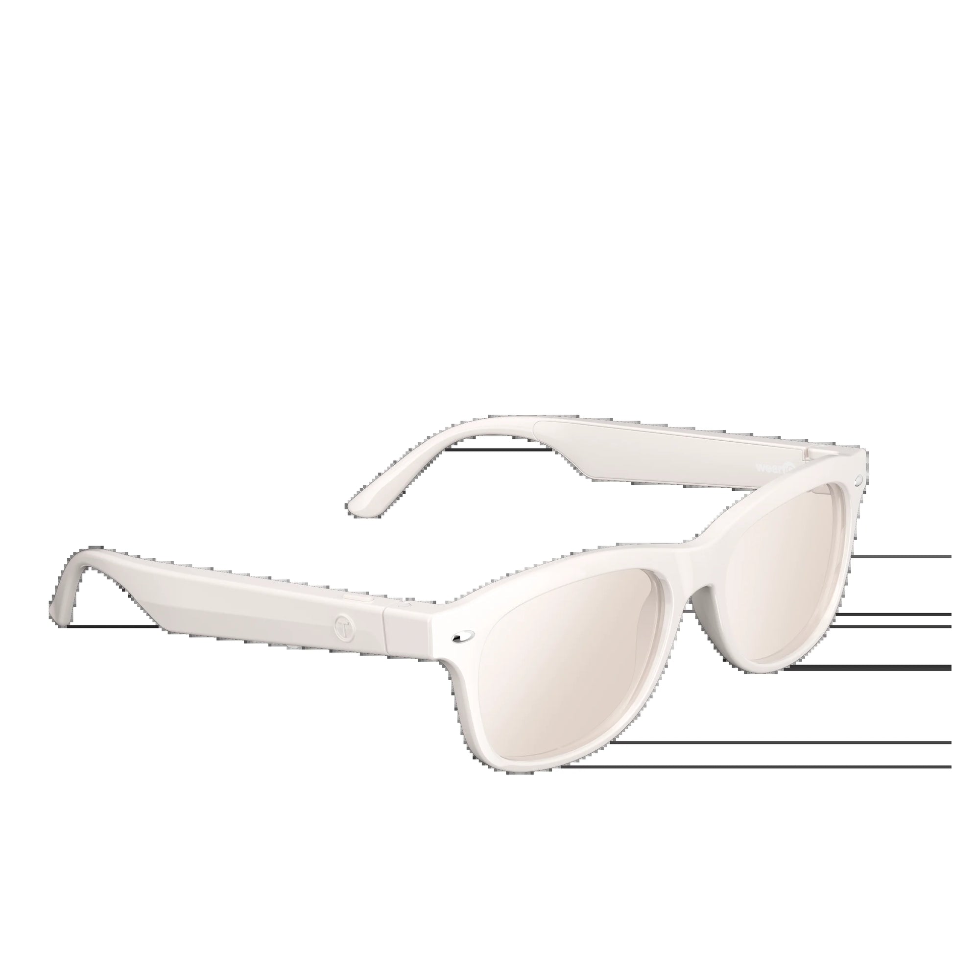 Weariq Bluetooth Smart Glasses – Beige Audio Sunglasses with Lightly Tinted Polarized Lenses, Open-Ear Speaker, 10-Hour Playtime, Hands-Free Calls & Music