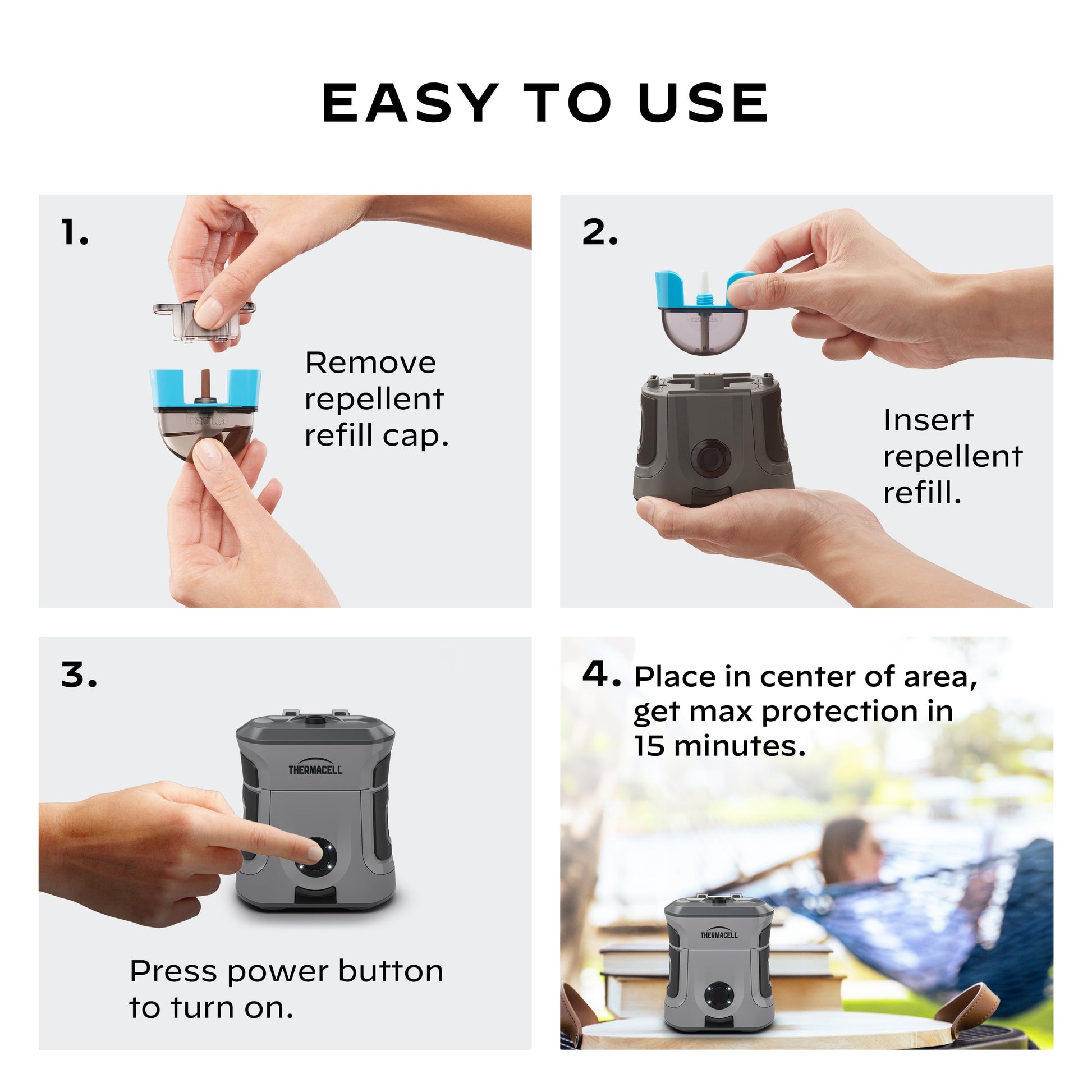 (3 Pack)  Mosquito Repellent Rechargeable Adventure Ex-Series EX55 with 12-Hour Refill