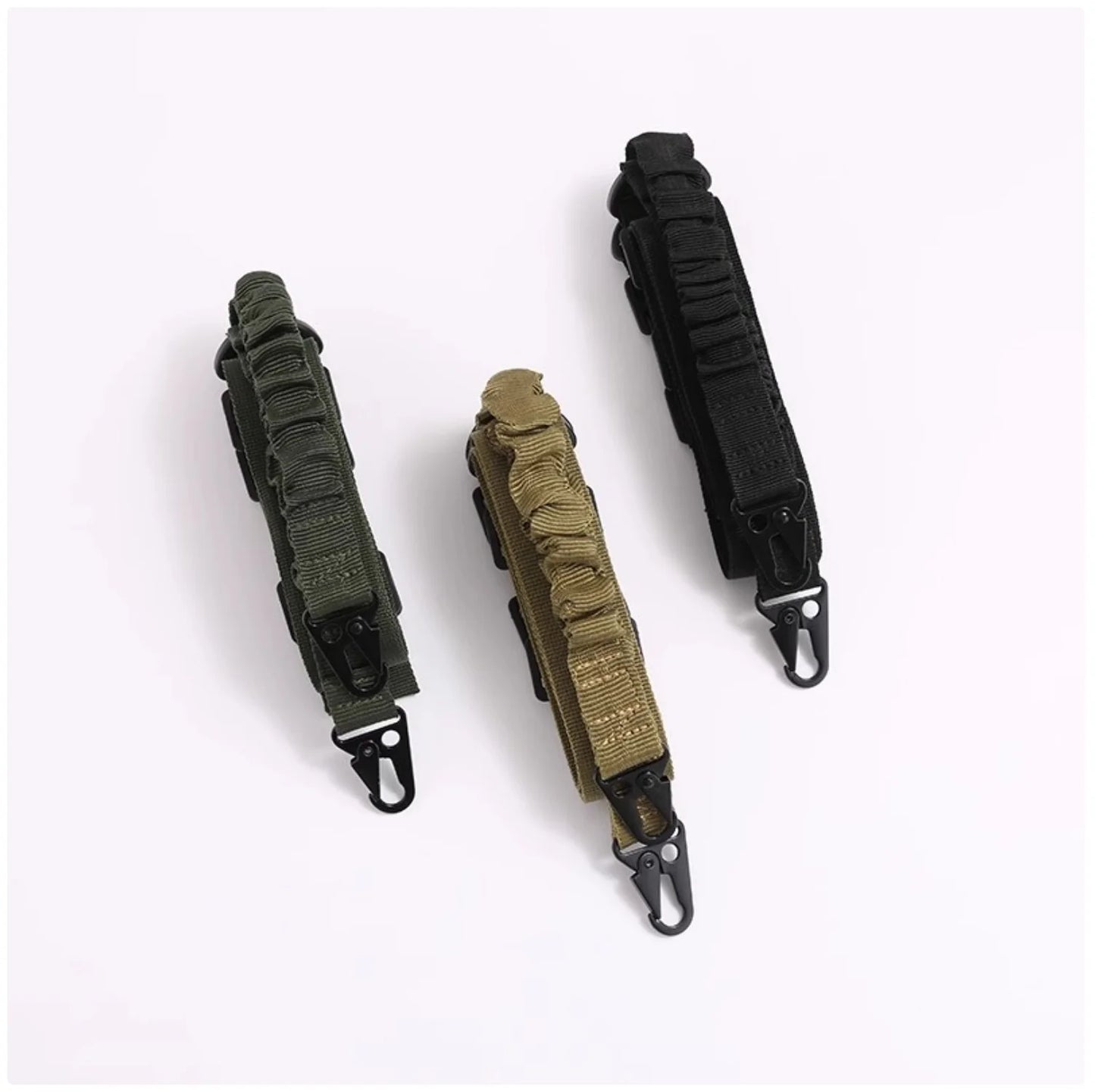 Tactical Single Point Rifle Sling - Adjustable Outdoor Military Gun Sling with Elastic Bungee