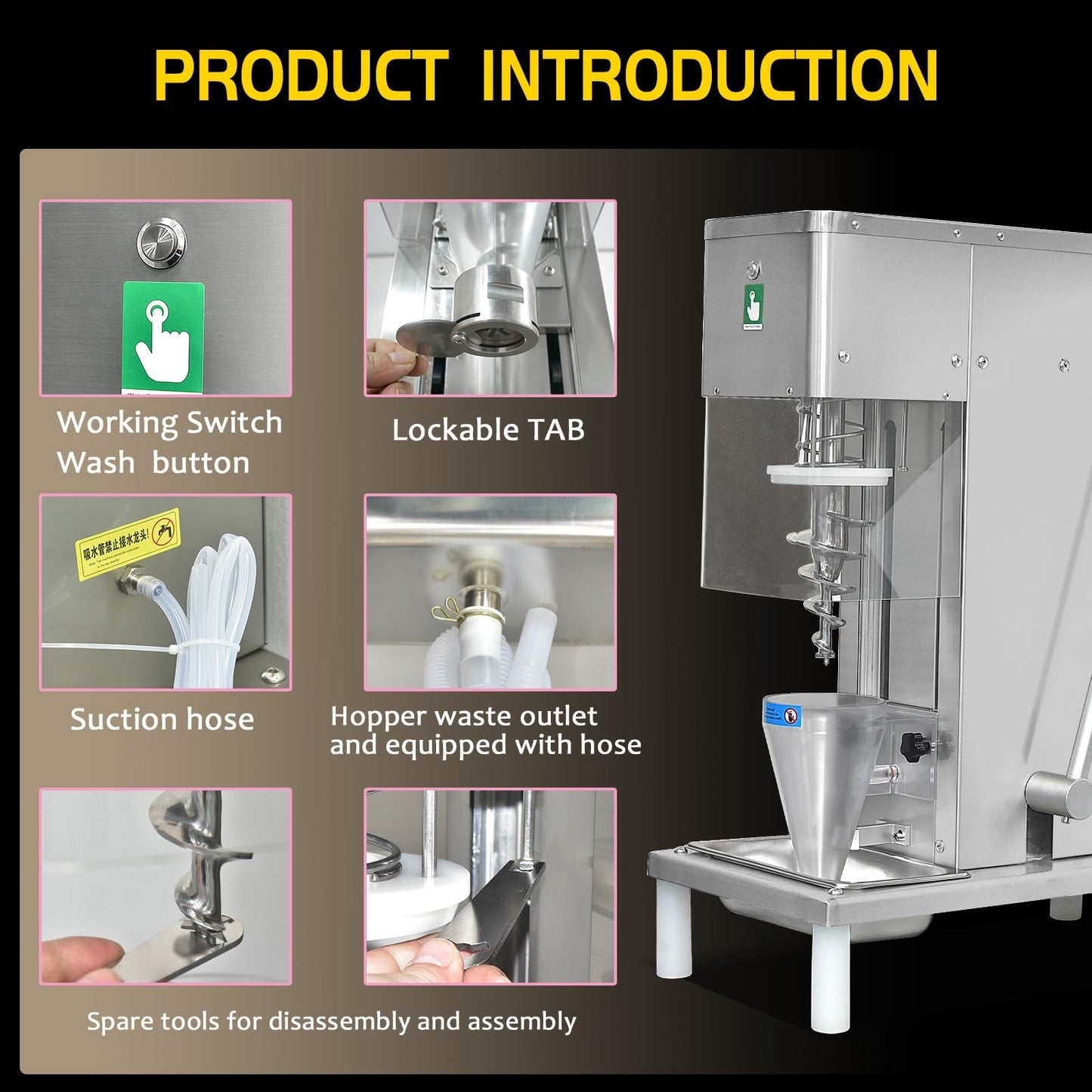 Commercial Swirl Machine Ice Cream Blending Machine Frozen Yogurt Blender