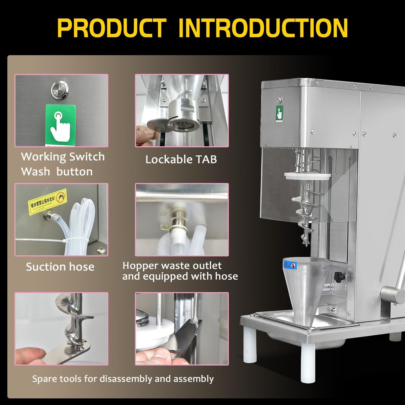 Commercial Swirl Machine Ice Cream Blending Machine Frozen Yogurt Blender