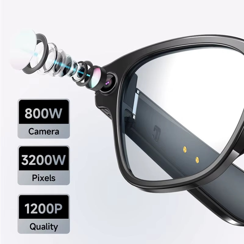 L801 AI Smart Glasses 800W HD Camera Music Bluetooth Sunglasses Shoot Audio Listen to Music Meeting of the Meeting