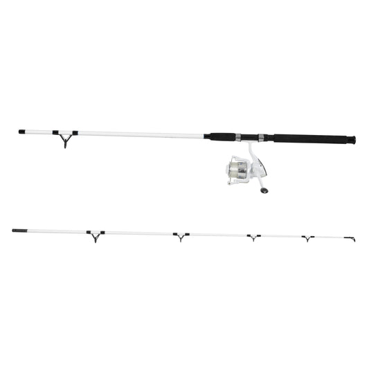 8' Medium Action Spinning Rod and Reel Combo with EVA Foam Grips and Ceramic Guides