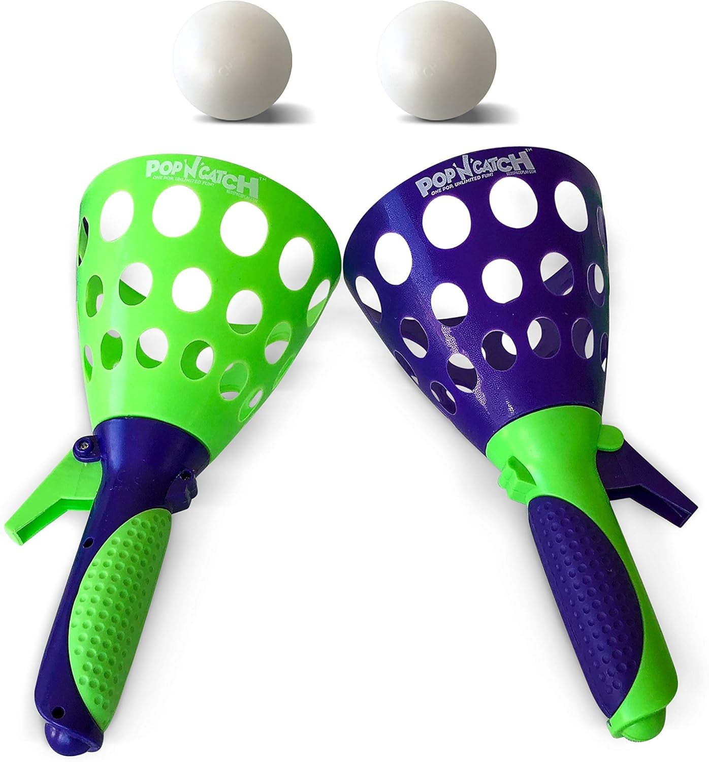 Original POP 'N Catch Family Skill Game with 2 Launchers - Launch & Catch the Ball for Hours of Fun! Perfect for Backyard, Beach or Tailgate Parties! Outdoor or Indoor Fun for Kids & Adults