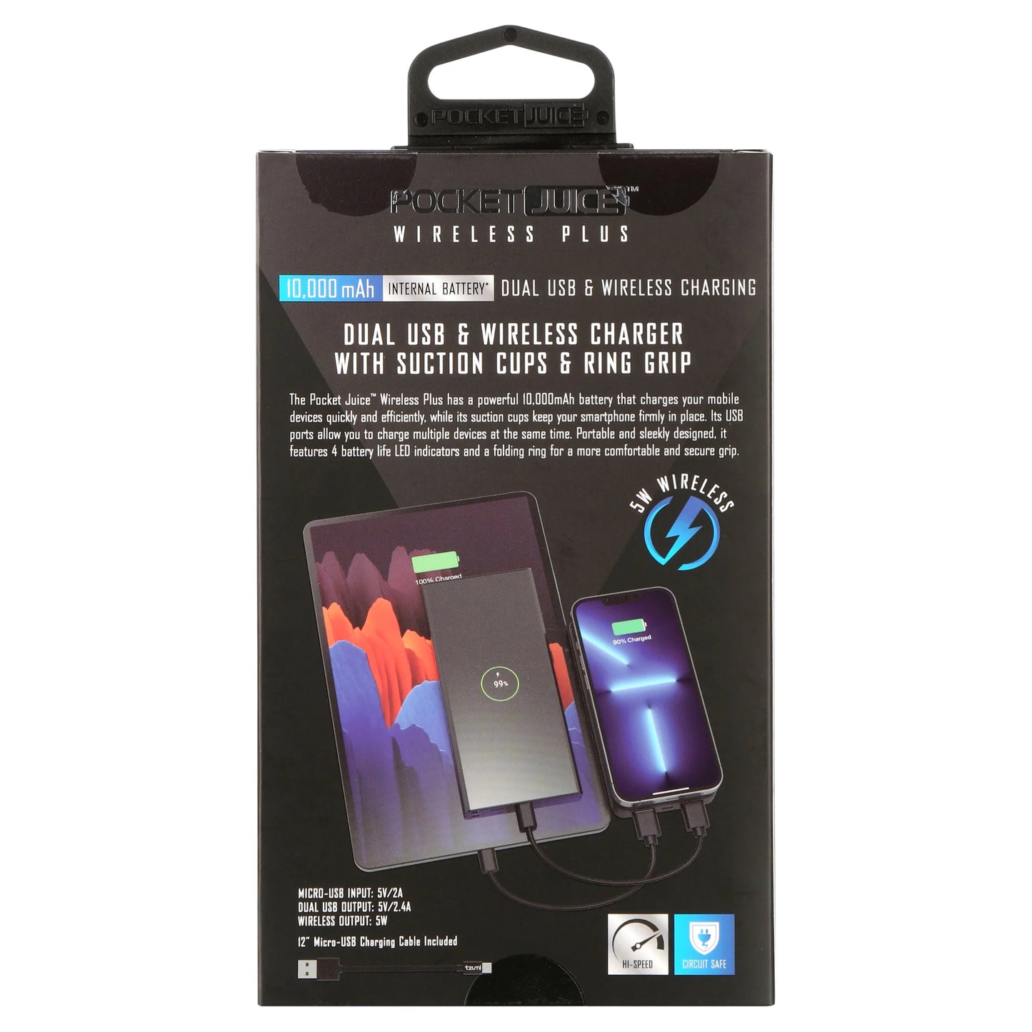 Wireless plus 10K Power Bank – 3-In-1 10,000Mah Portable Charger with High-Speed Wireless Charging