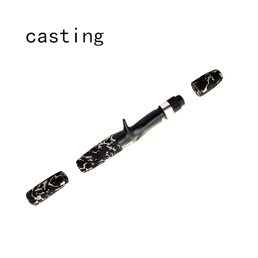 1Set Kit/Pack Rod Handle Split Grip EVA Material Camouflage Black Spinning Casting Reel Seat Rod Refit Combo Set Kit Parts