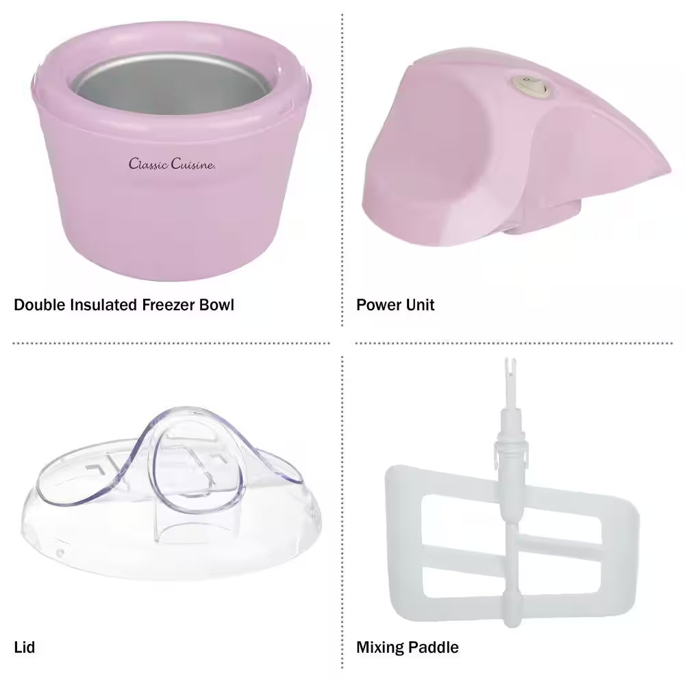1 Qt. Ice Cream Maker, Pink