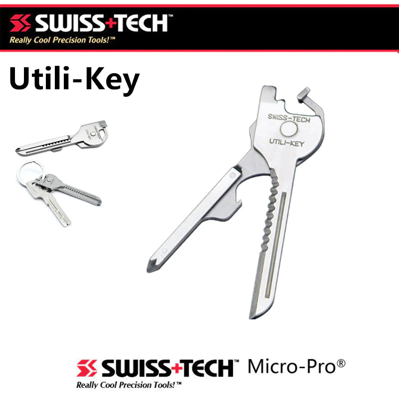 1PC 6 in 1 Stainless Steel Utili-Key Key Keychain Pocket Cutter Mini Knife Unboxing Screwdriver Outdoor EDC Tool Multitool