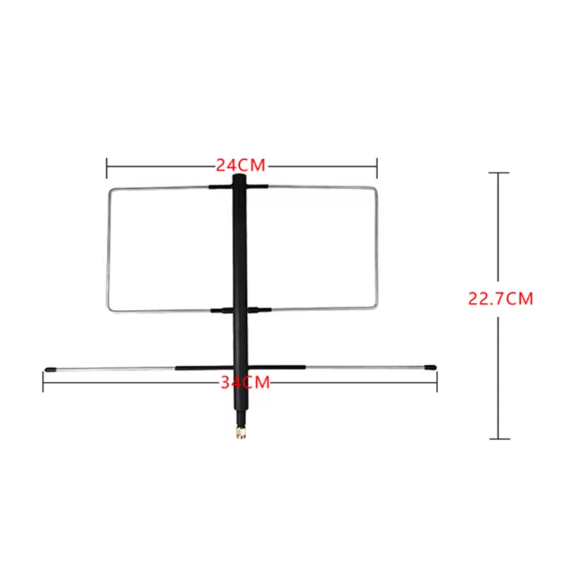 433/145MH Handheld Yagi Antenna 6Dbi High Gain Radio Station+Uv Dual Band Long Range Directional Signal Reception 1M Cable RG174