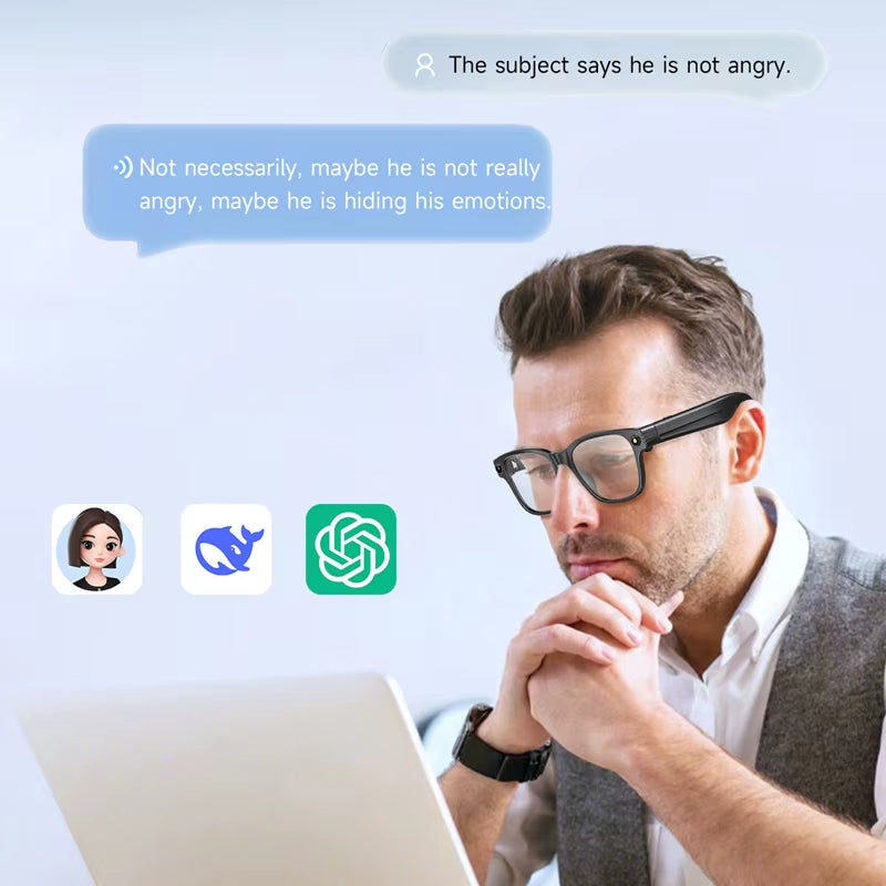 L801 AI Smart Glasses 800W HD Camera Music Bluetooth Sunglasses Shoot Audio Listen to Music Meeting of the Meeting