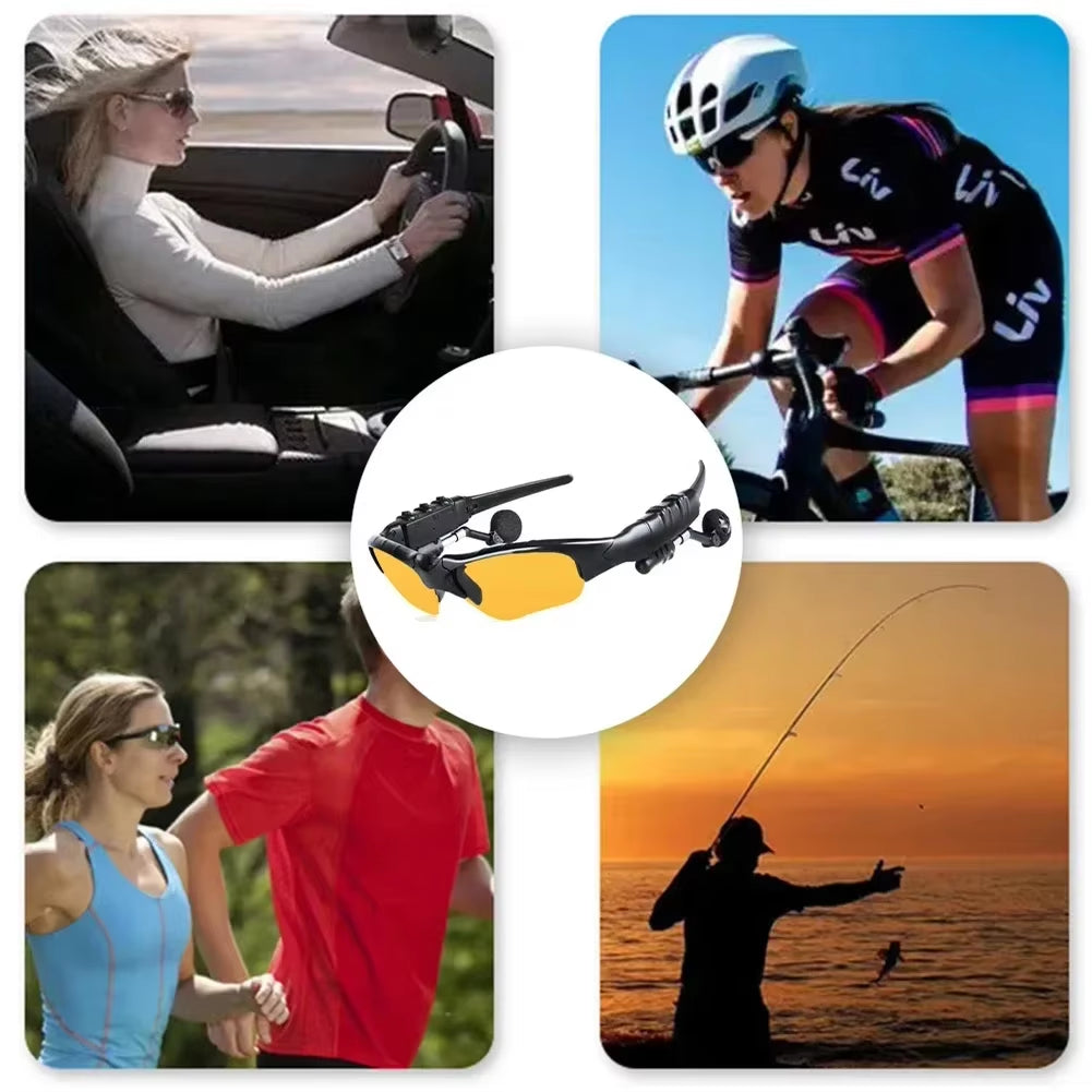 Smart Glasses Bluetooth 5.0 Outdoor Sports Cycling Surround Sound Headphones Listen to Music Call Polarized Riding Sunglasses