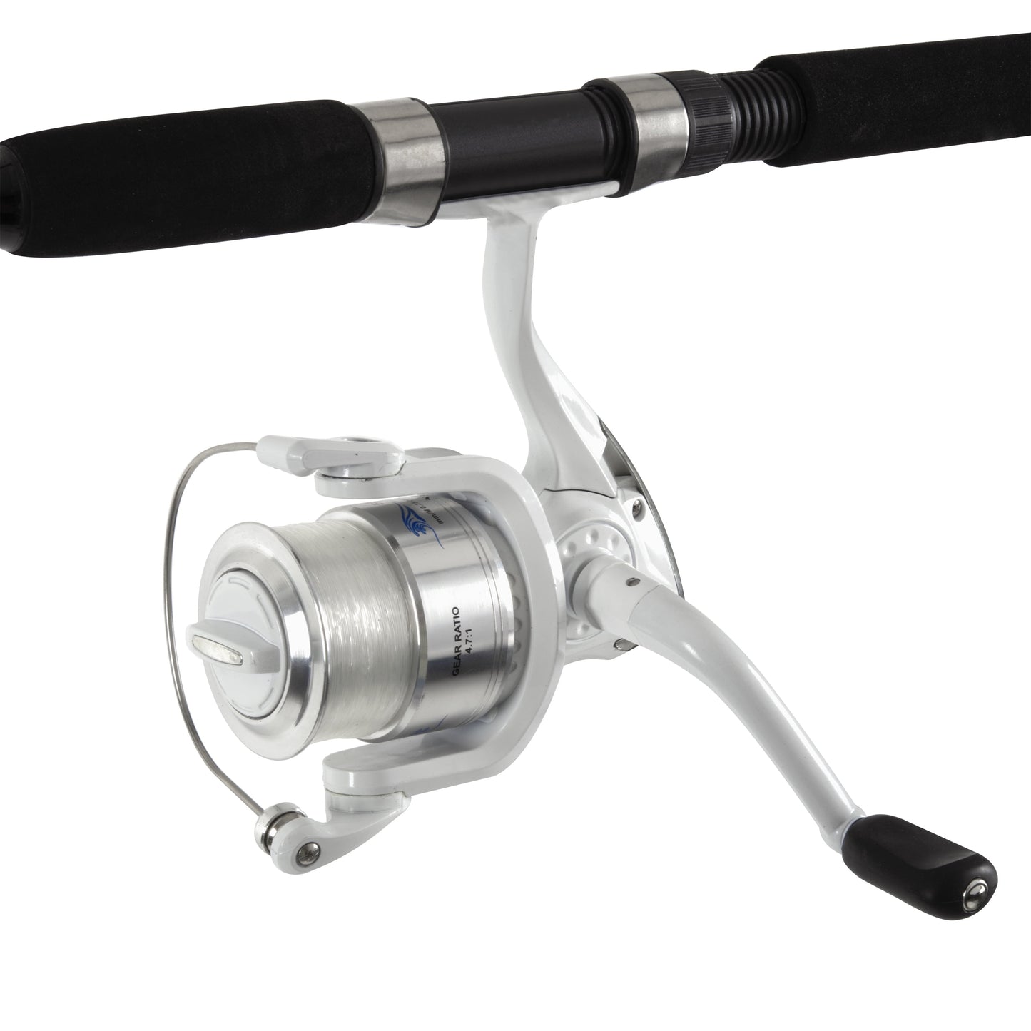 8' Medium Action Spinning Rod and Reel Combo with EVA Foam Grips and Ceramic Guides