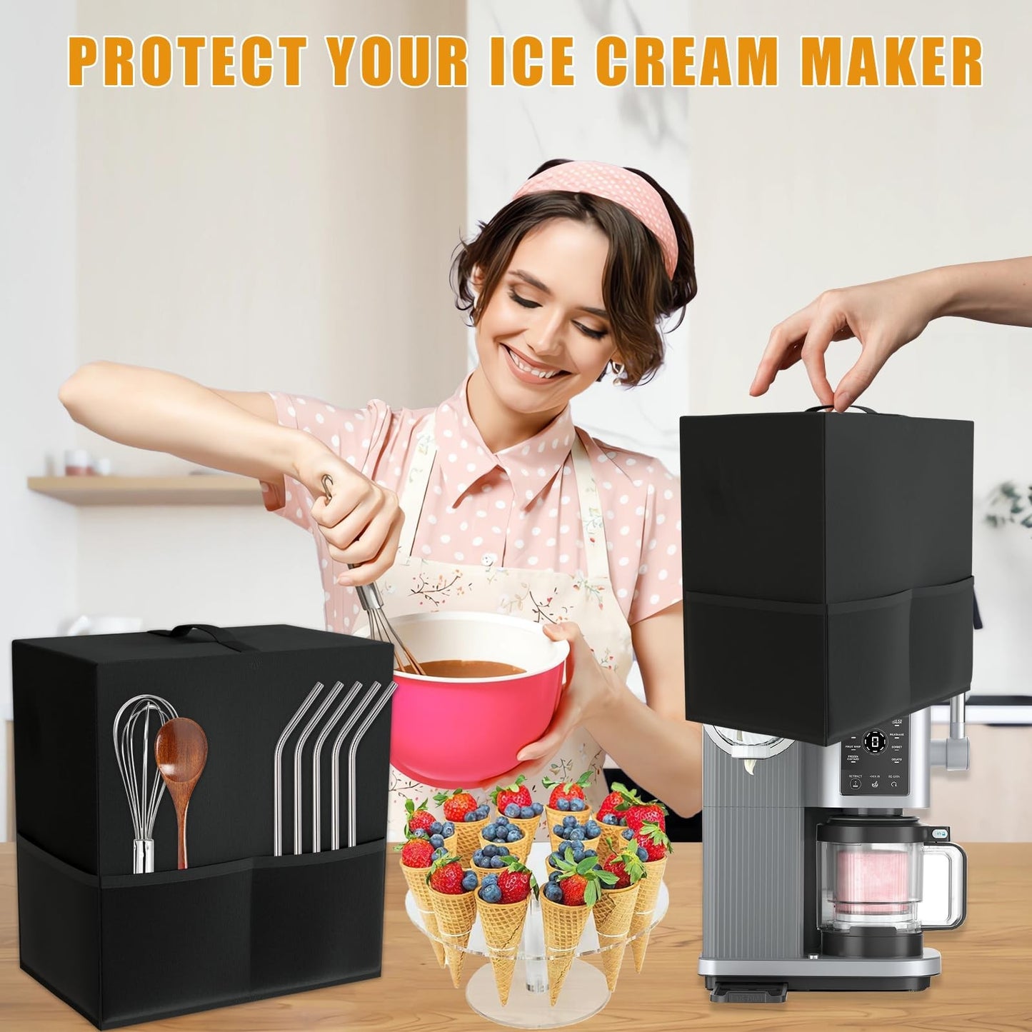 -Ice Cream and Soft Drink Maker Accessory for Ninja Ice Cream Maker Nc701.Ice...