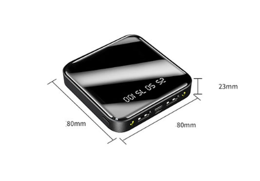 Mini Power Bank 20000 Mah Portable Mirror Digital Display Power Bank