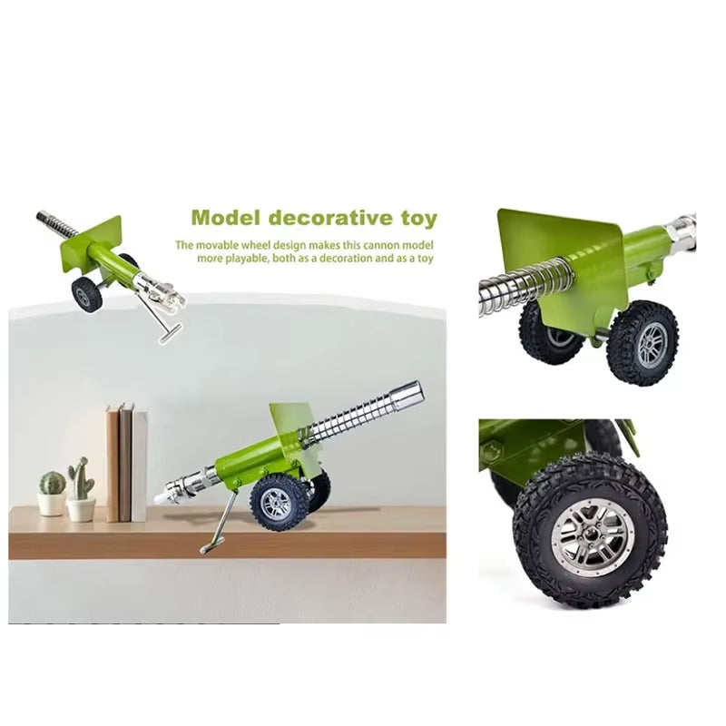 Artillery Model Decorative Realistic Heavy Duty Metal Alloy Mini Artillery Figurine Miniature Artillery Launcher Statue