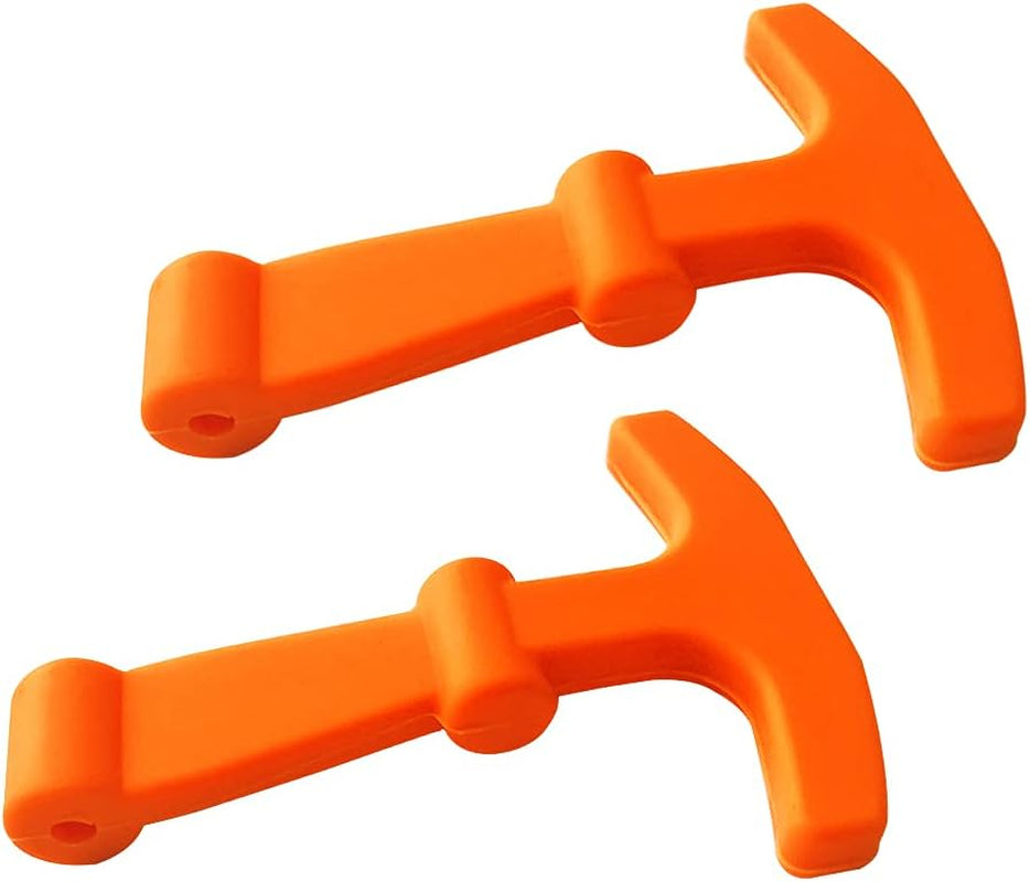 Cooler Drain Plugs & Lid T Latch Straps Replacement for RTIC YETI (2 Orange)