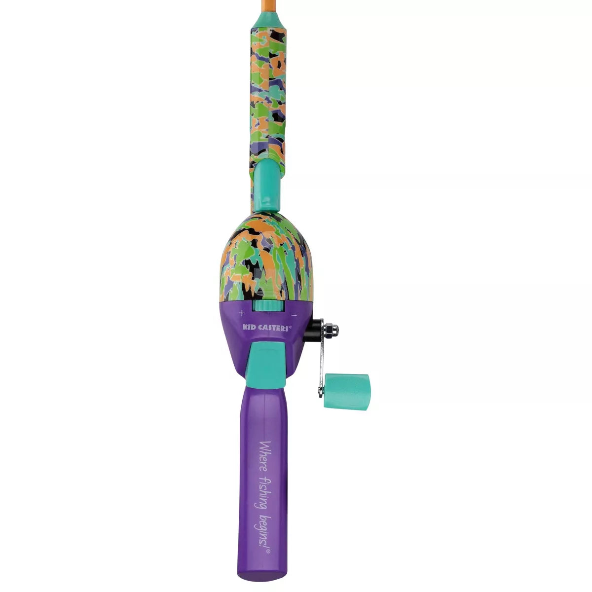 Kid Casters Fish Camo Tangle-Free Combo - Neon