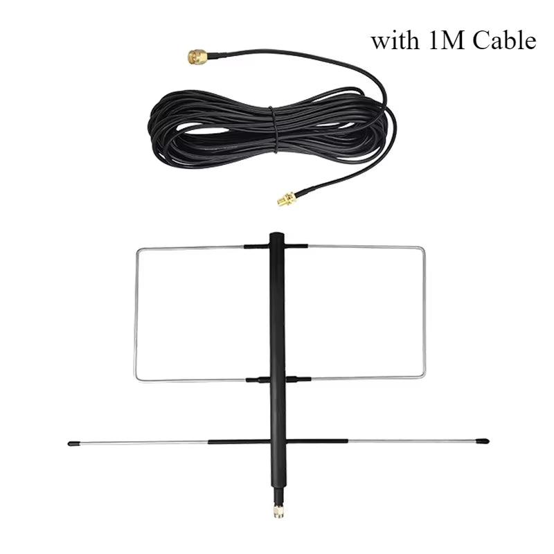 433/145MH Handheld Yagi Antenna 6Dbi High Gain Radio Station+Uv Dual Band Long Range Directional Signal Reception 1M Cable RG174
