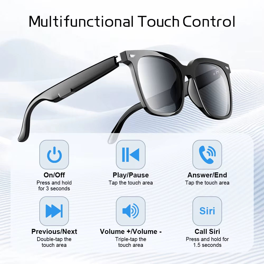 YJ-01 Smart Wireless Bluetooth Glasses Multifunctional Sunglasses Sport Glasses Video Recording Calling Music Playback