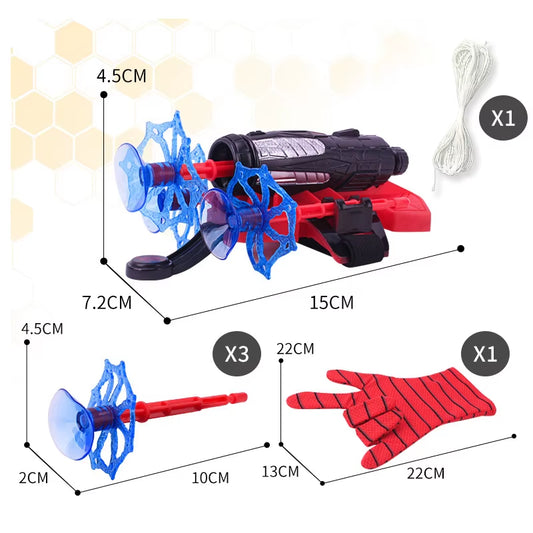 New Superhero Spider Silk Launcher Toys Cartoon Spider Figures Cosplay Props Spiders Web Launcher Glove Toys for Children Gifts