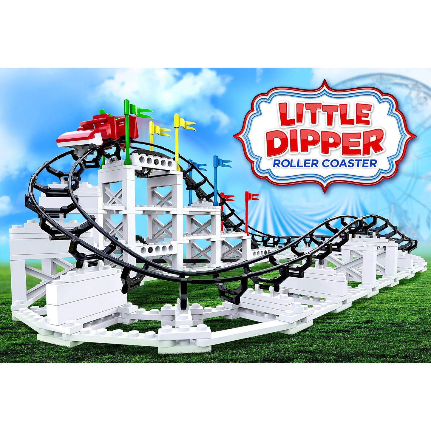 : Little Dipper - 332 Pcs, Building Brick Set, Gravity Powered Roller Coaster Model, Promotes STEM Learning