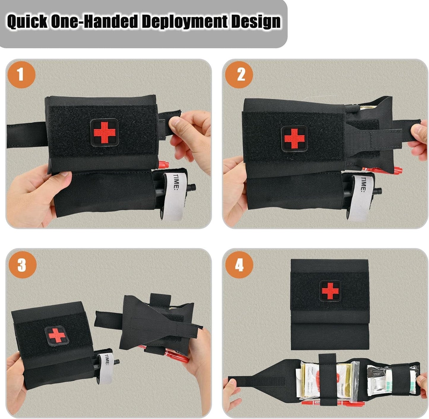 2-In-1 Micro Med Kit Med Pouch Tactical Mini First Aid Pouch Empty Small IFAK Po