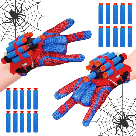 2X Spider Man Glove Cosplay Launcher Spider String Web Shooter Toys for Children
