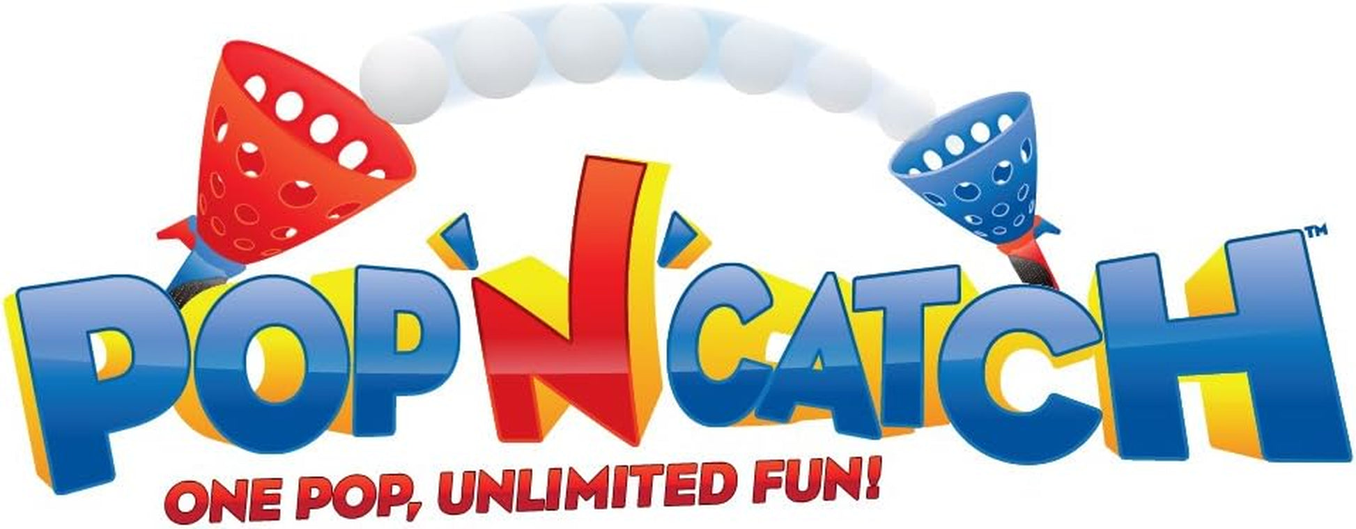 Original POP 'N Catch Family Skill Game with 2 Launchers - Launch & Catch the Ball for Hours of Fun! Perfect for Backyard, Beach or Tailgate Parties! Outdoor or Indoor Fun for Kids & Adults